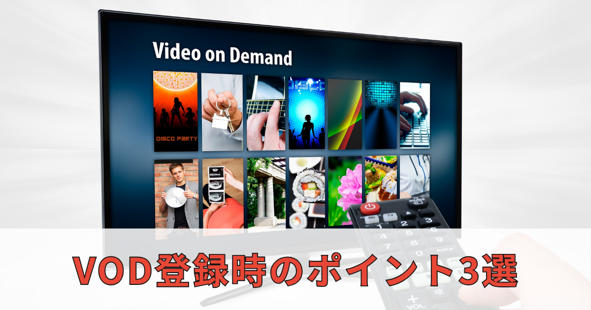 VOD登録時のポイント3選