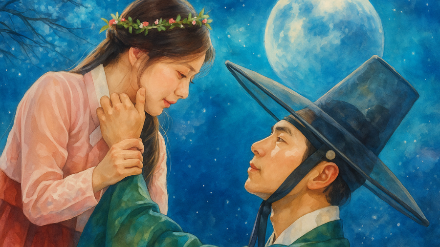 雲が描いた月明かり